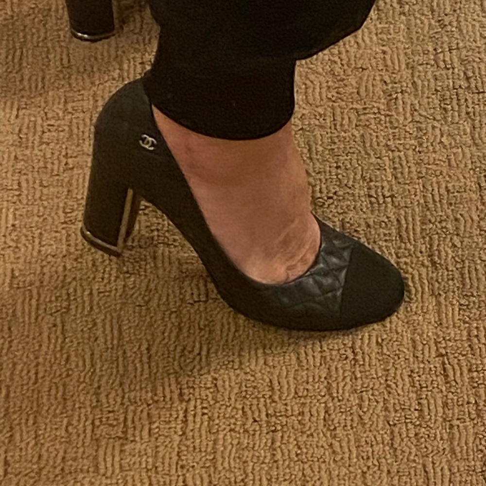 Chanel Black Quilted Women's Heels